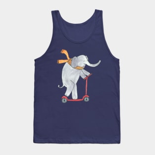 Elephant on a scooter Tank Top